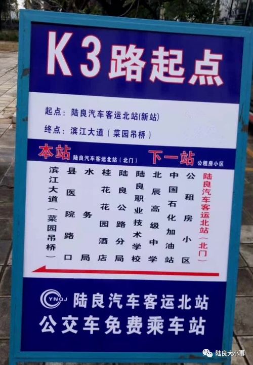 收藏丨陆良汽车客运北站直达公交线路指南出炉