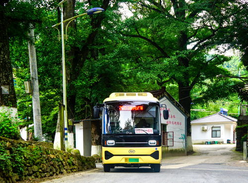 随安凯纯电动e6客车打卡浙江湖州八都岕